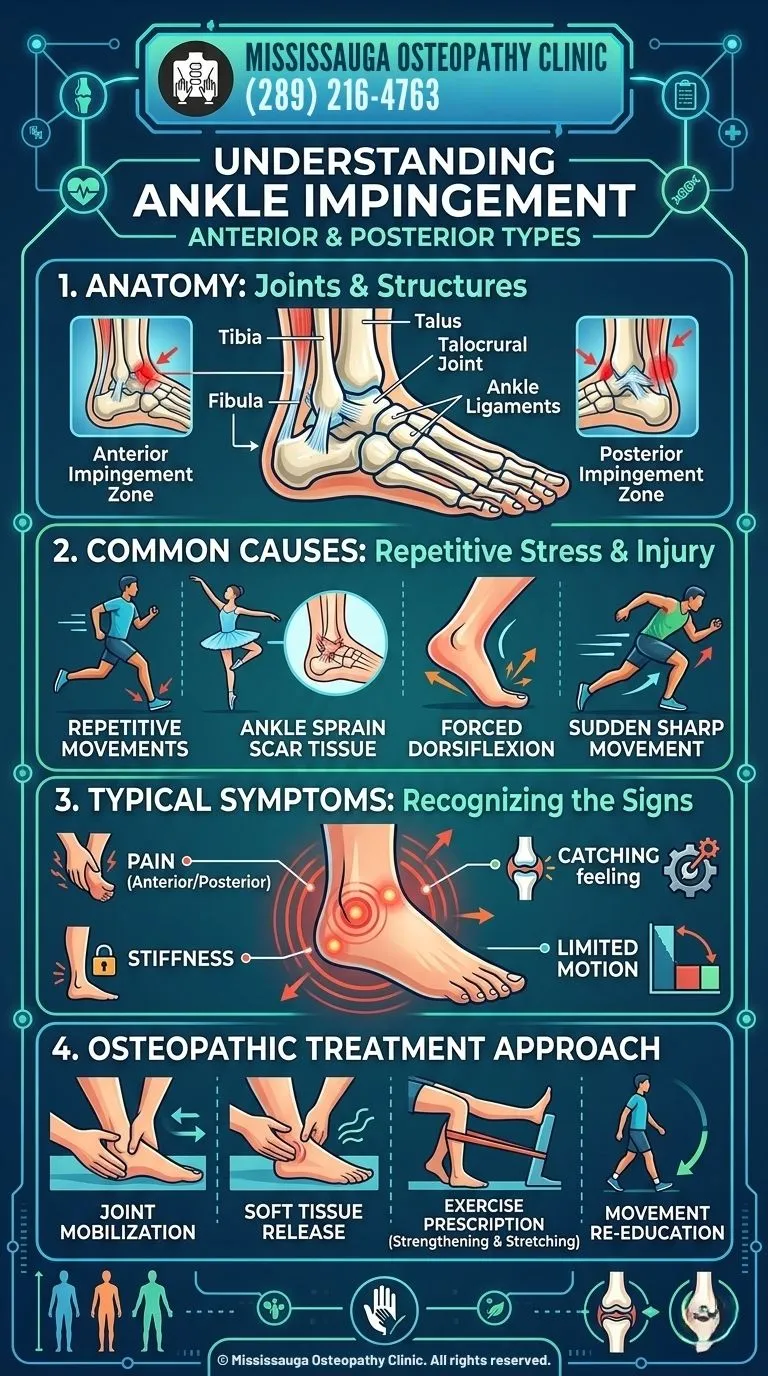 Ankle Impingement Infographic Mississauga Osteopathy Clinic