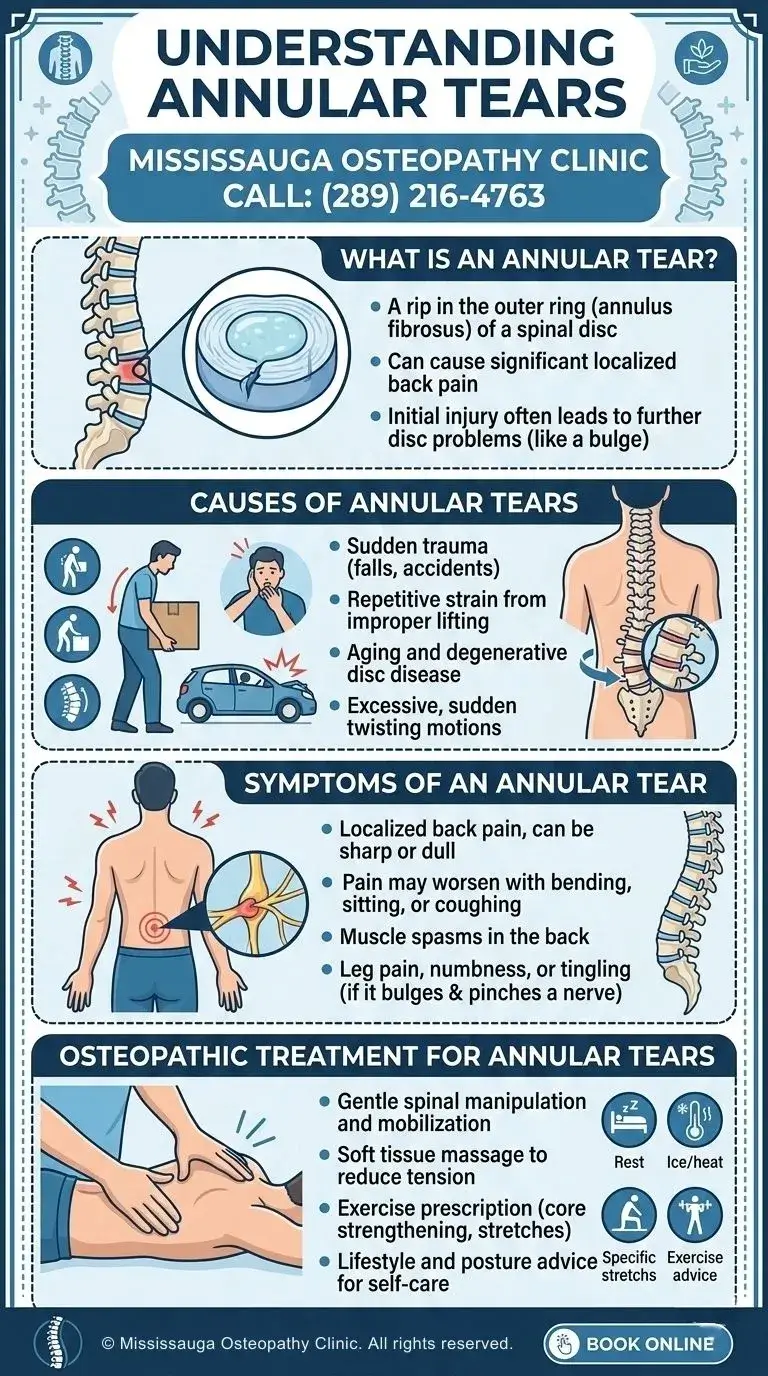 Annular Tear Infographic Mississauga Osteopathy Clinic