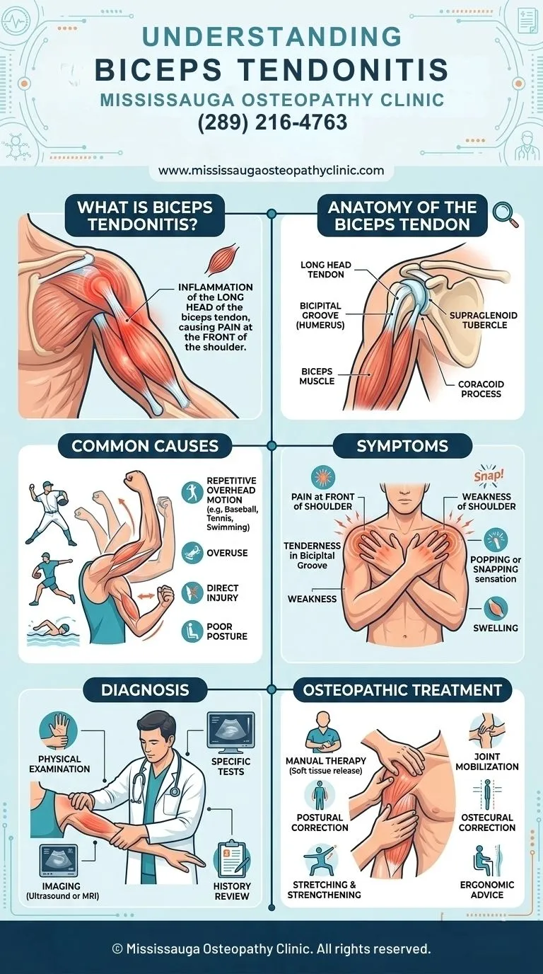 Biceps Tendonitis Infographic Mississauga Osteopathy Clinic