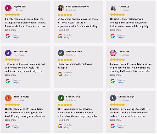 Testimonials and Ratings