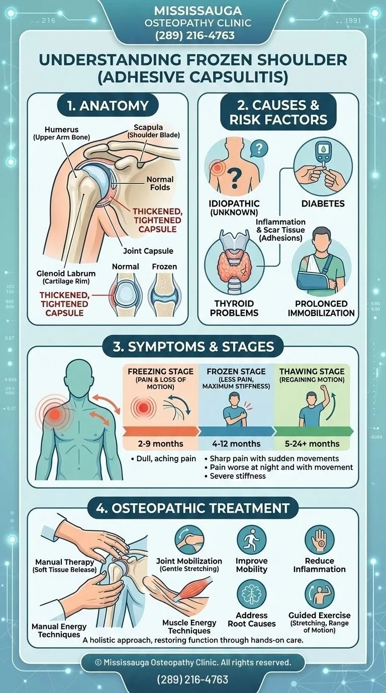 Frozen Shoulder Infographic Mississauga Osteopathy Clinic 1