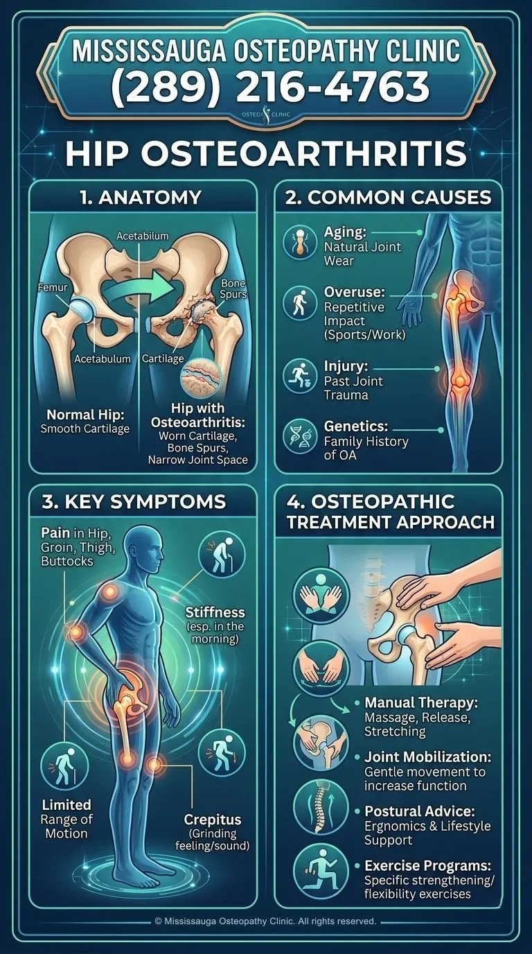 Hip Osteoarthritis Infographic Mississauga Osteopathy Clinic 1