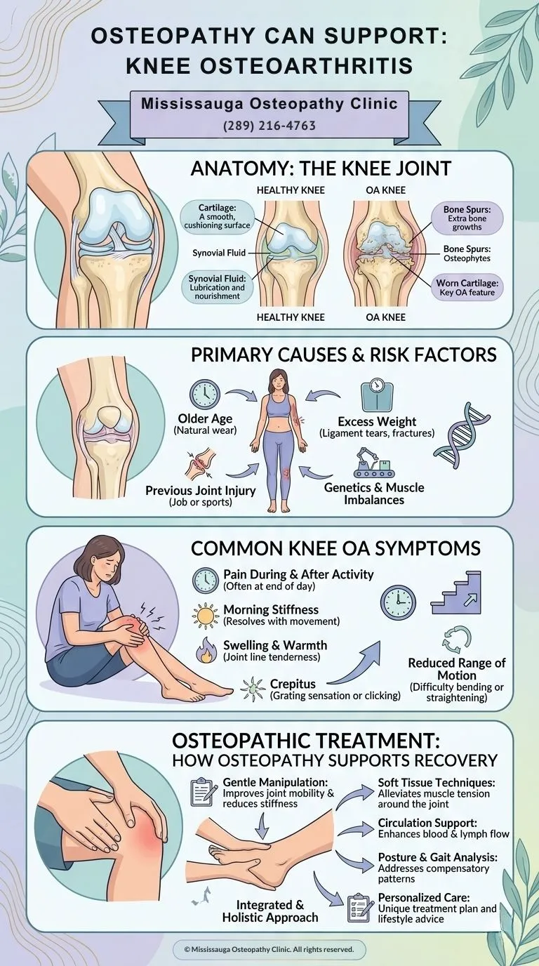 Knee Osteoarthritis - Infographic - Mississauga Osteopathy Clinic
