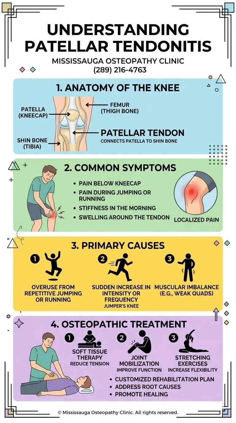 Patellar Tendonitis - Infographic - Mississauga Osteopathy Clinic