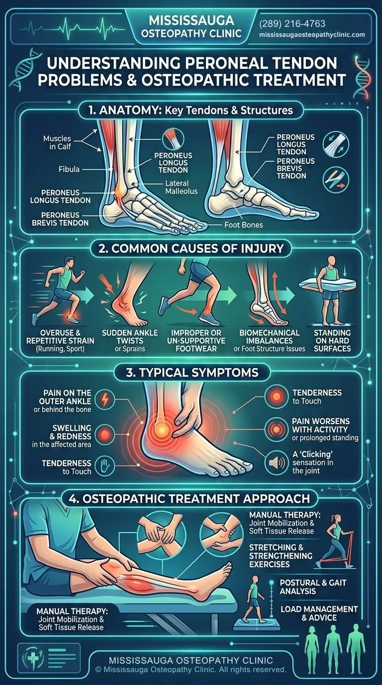 Peroneal Tendon Infographic Mississauga Osteopathy Clinic
