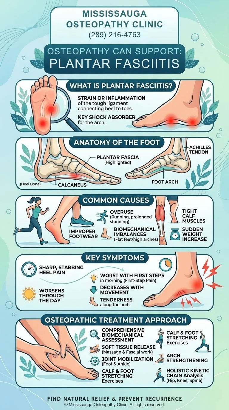Plantar Fasciitis Infographic Mississauga Osteopathy Clinic
