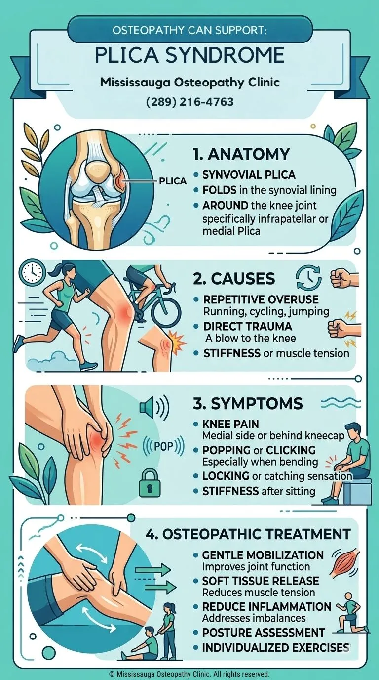 Plica Syndrome Infographic Mississauga Osteopathy Clinic