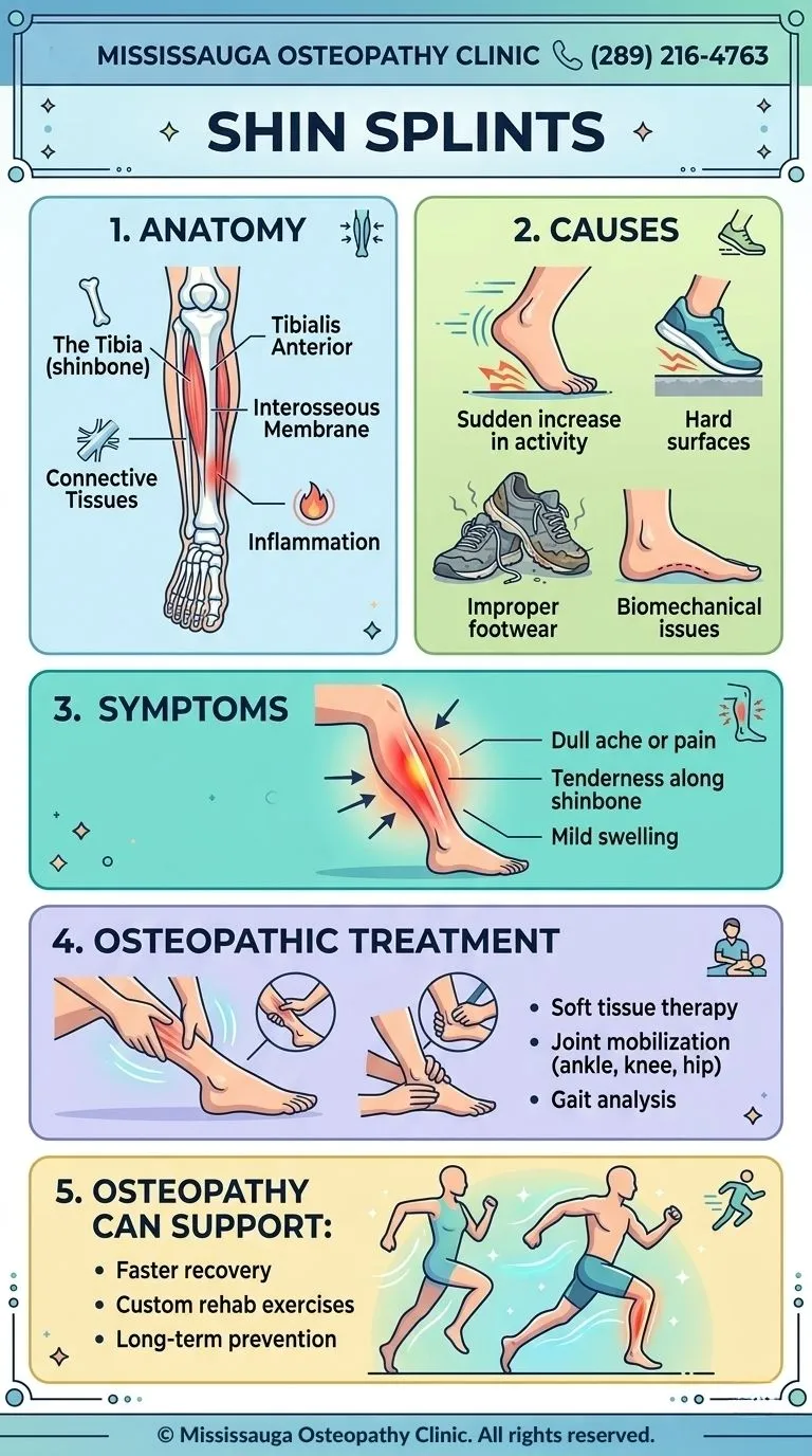Shin Splints Infographic Mississauga Osteopathy Clinic
