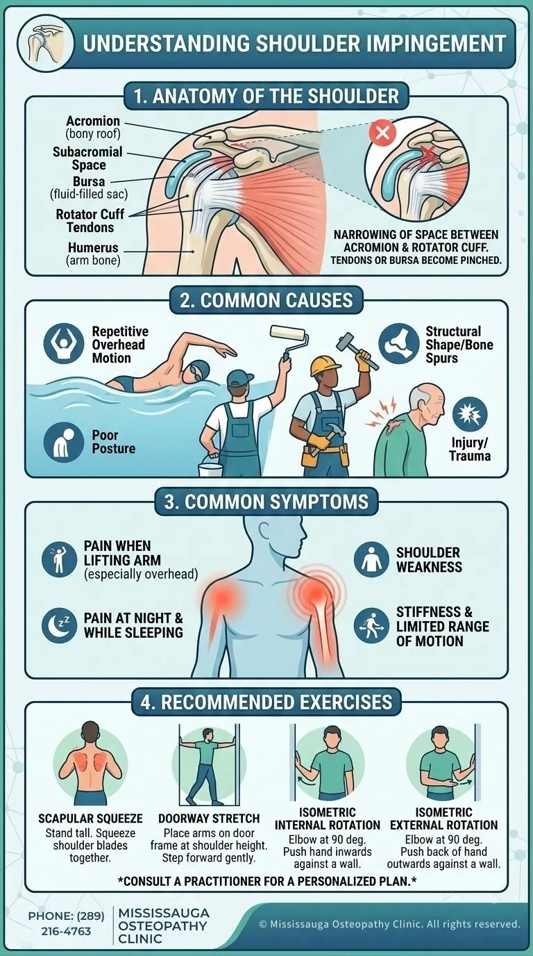 Shoulder Impingement Infographic Mississauga Osteopathy Clinic
