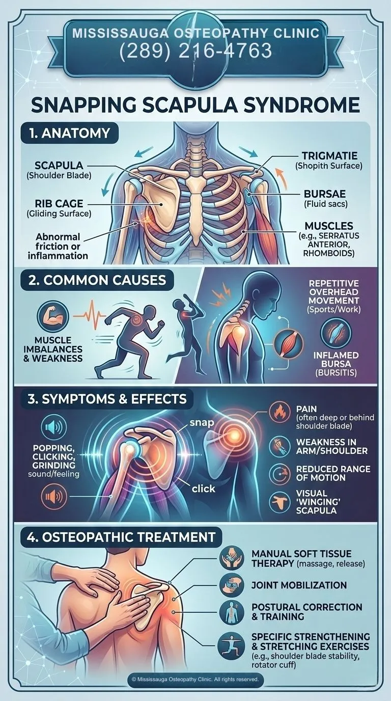 Snapping Scapula Syndrome Infographic Mississauga Osteopathy Clinic 1