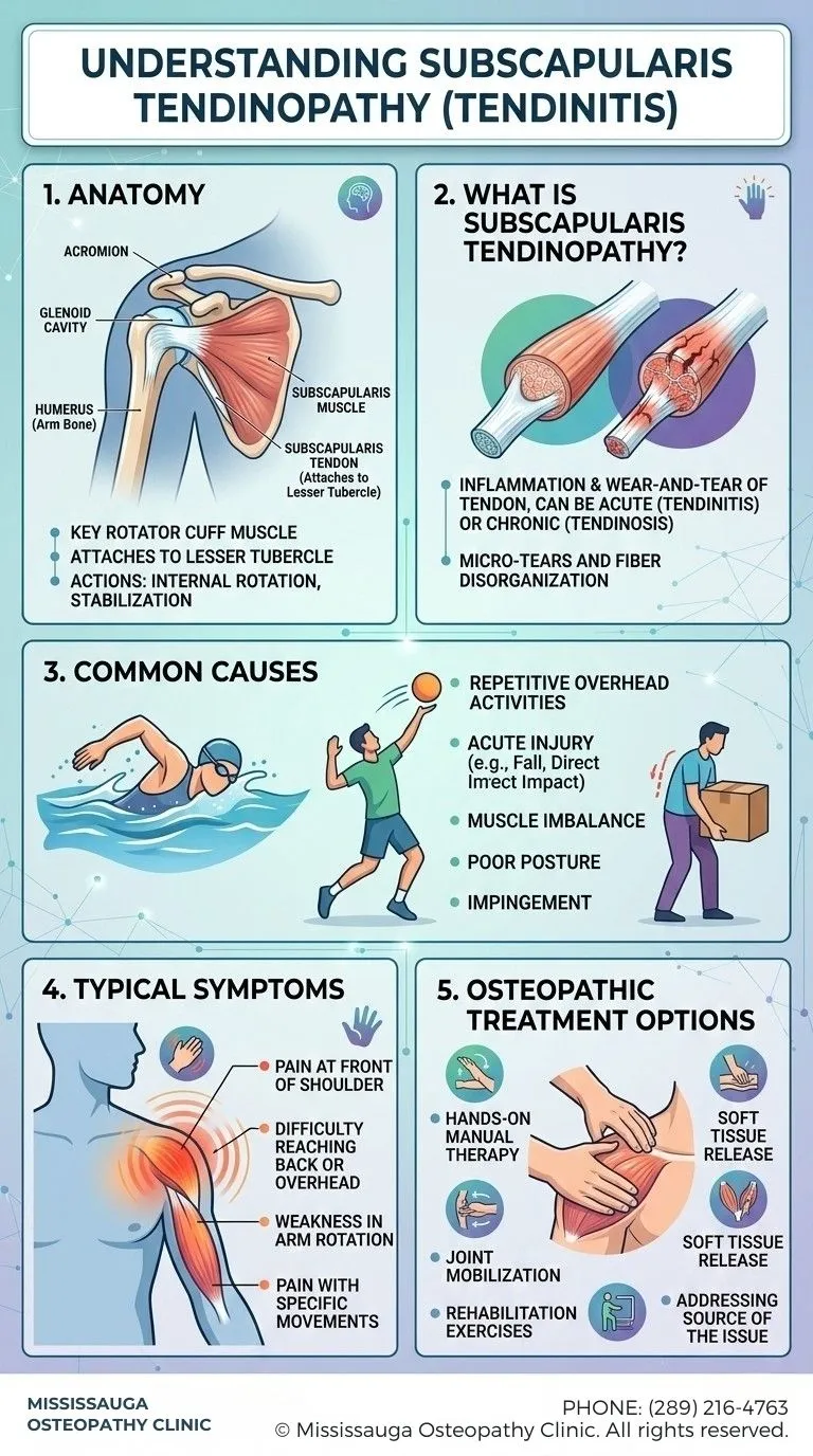 Subscapularis Tendinopathy Infographic Mississauga Osteopathy Clinic
