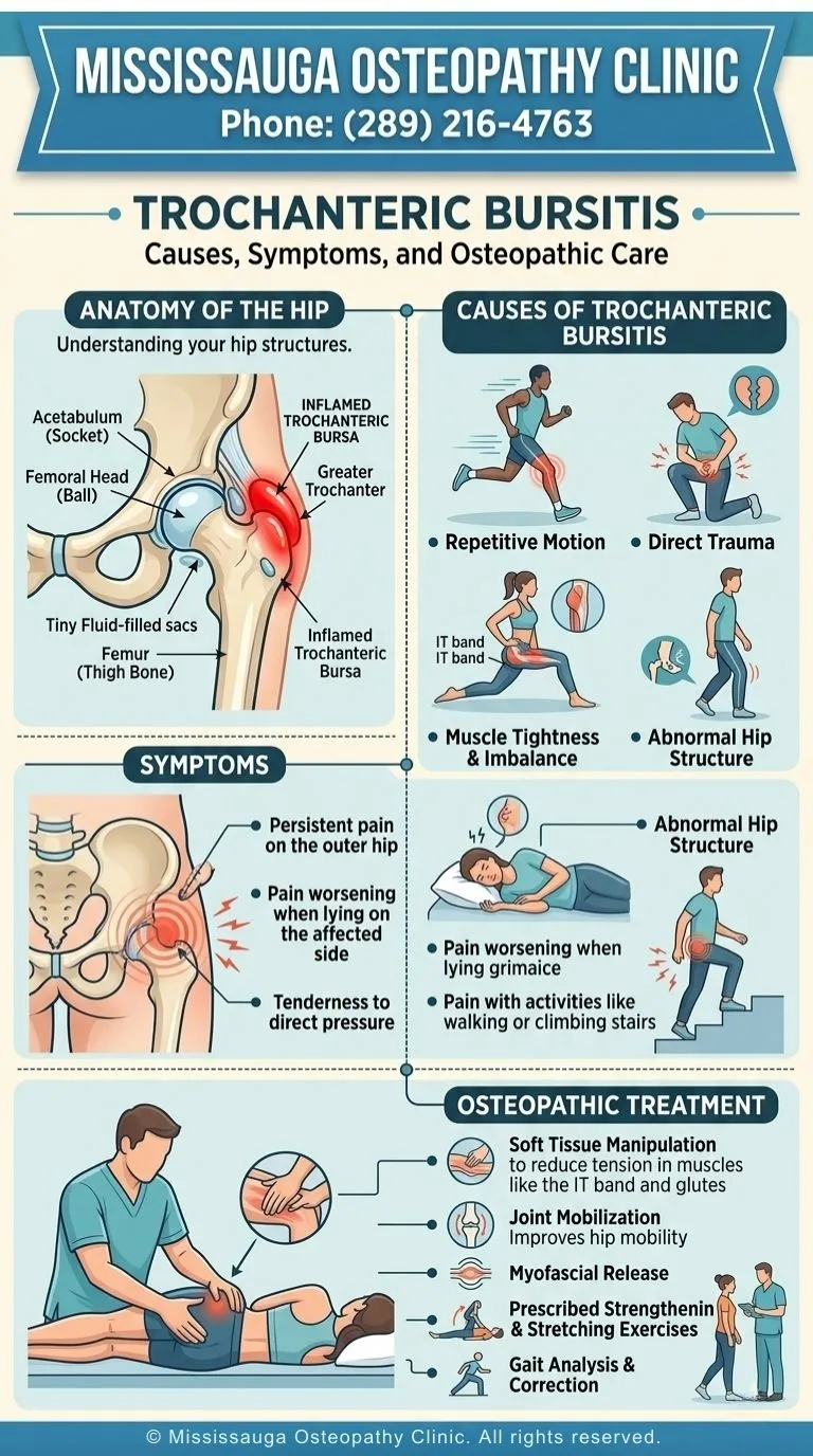Trochanteric Bursitis Infographic Mississauga Osteopathy Clinic 2