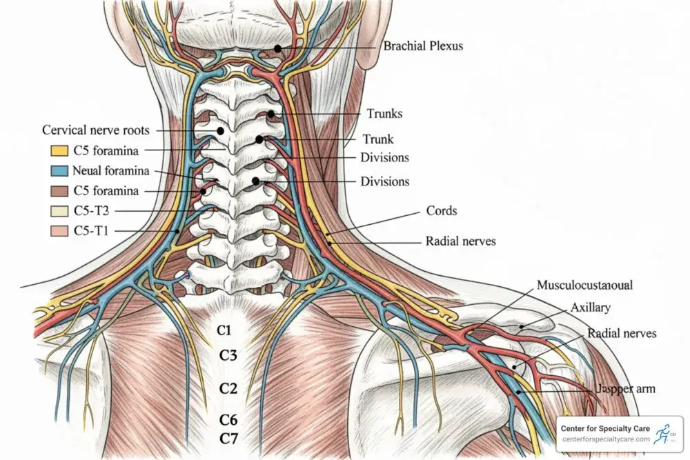 1ad1abf51d267fd2b92c50a8ac17a7bd9fd7c603 C5 To vocal cords, neck glands, pharynx