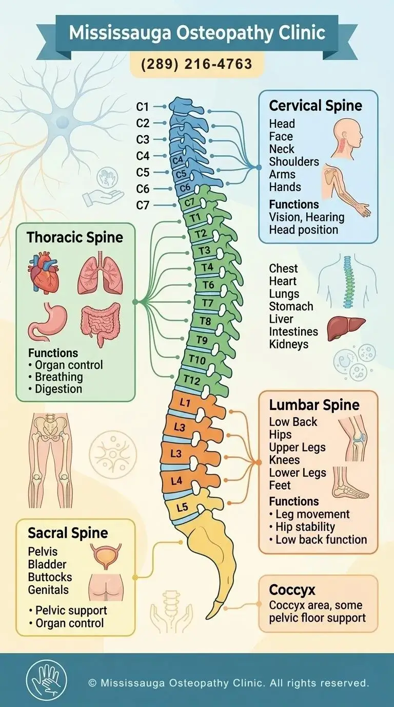 Nerve Chart Mississauga Osteopathy Clinic